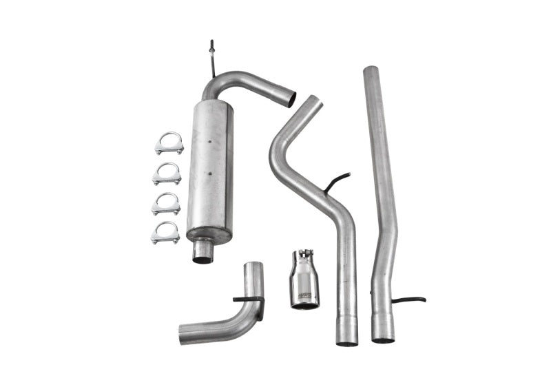 MBRP Armor Lite Series S5526AL Cat Back Exhaust System for 2011-2013 Jeep Wrangler 3.6L with Single Rear Exit and 3.75-inch Tip