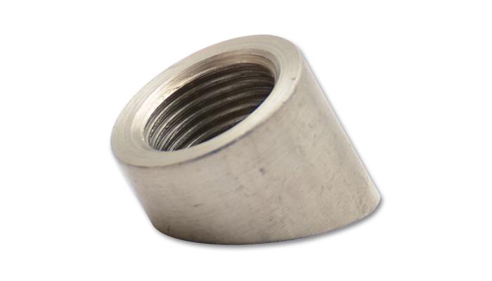 Vibrant 30 Degree Angled Oxygen Sensor Weld Bungs - T304 Stainless Steel, M18 x 1.5 Thread, Pack of 5