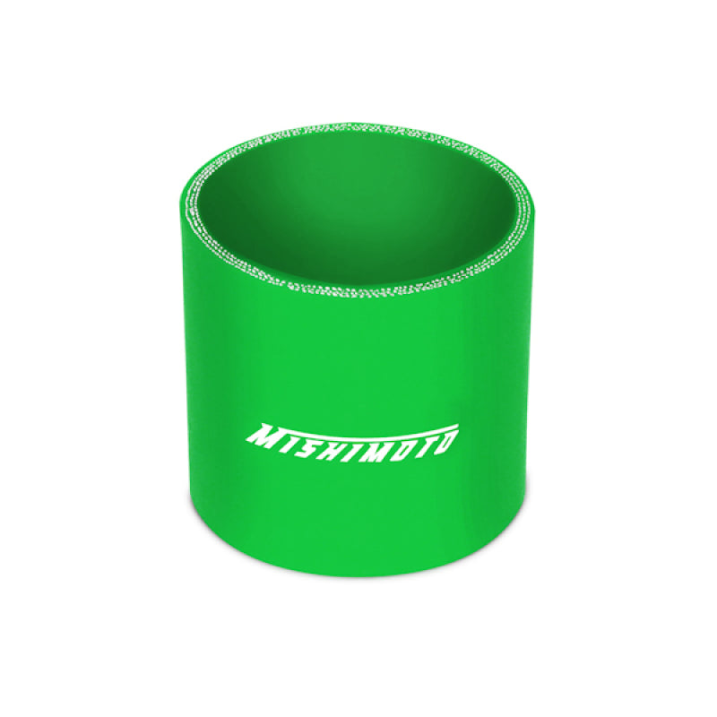Mishimoto 2.5 Inch Straight Silicone Coupler - Green, Durable and Heat-Resistant Hose Connector
