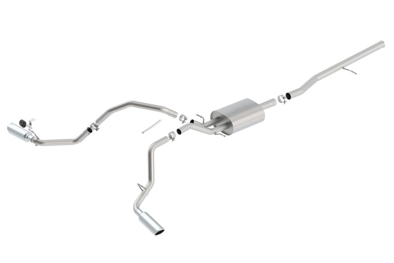 Borla S-Type Cat-Back Exhaust System for 2014-2018 Chevrolet Silverado 1500 and GMC Sierra 1500 with 5.3L V8 - Ext. & Crew Cab