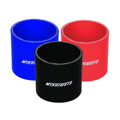 Mishimoto 3.0 Inch Black Silicone Straight Coupler - High-Performance Automotive Hose Connector