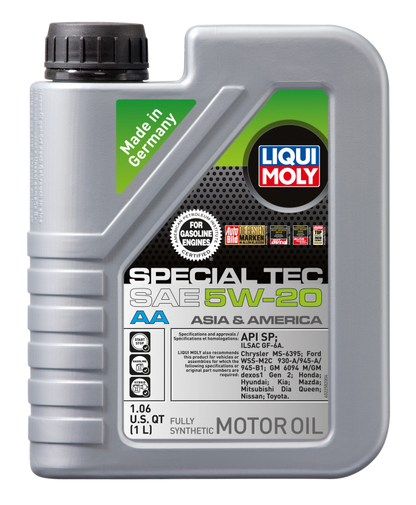LIQUI MOLY Special Tec AA 1L SAE 5W20 Motor Oil – Premium Synthetic Engine Oil for Modern Gasoline Engines