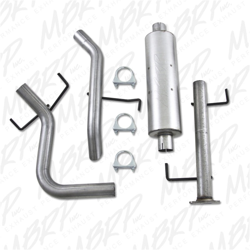 MBRP Armor Lite Series Cat Back Exhaust System for Toyota FJ Cruiser 2007-2014, 2.5 inch, Single Rear Exit, Off-Road Tail, No Tip