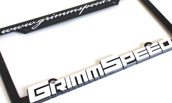GrimmSpeed License Plate Frame Pair - Durable Aluminum Car Plate Frame for Your Vehicle