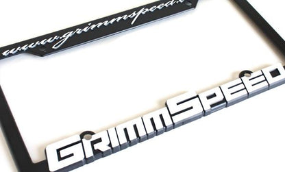 GrimmSpeed License Plate Frame Pair - Durable Aluminum Car Plate Frame for Your Vehicle