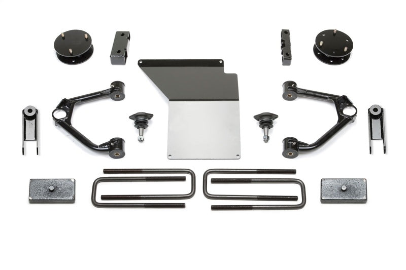Fabtech FTS21194 4-Inch Budget UCA Suspension System for 2014-2015 GMC Sierra 1500 with OE Aluminum Upper Control Arms