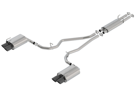 Borla S-Type Cat-Back Exhaust System for Ford Explorer ST, Explorer Platinum, and Lincoln Aviator with Black Chrome Tips