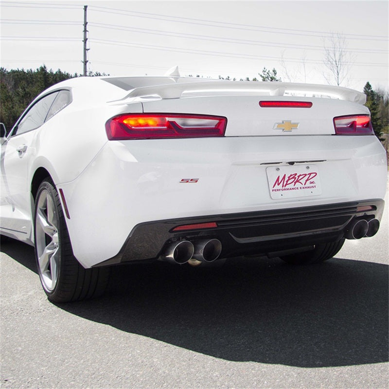 MBRP Armor Plus Series 3-inch Dual Cat-Back Exhaust System with Quad Tips for Chevrolet Camaro (2016-2021) | T409 Stainless Steel