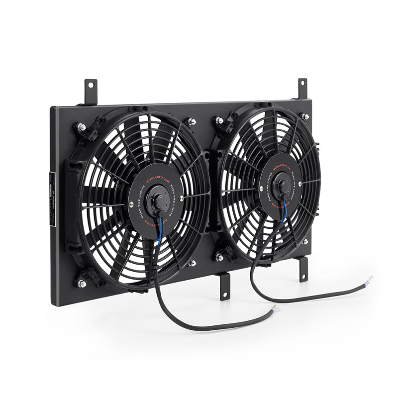 Mishimoto 99-05 Mazda Miata Aluminum Fan Shroud Kit with Dual 12-Inch Slim Fans