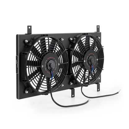 Mishimoto 99-05 Mazda Miata Aluminum Fan Shroud Kit with Dual 12-Inch Slim Fans