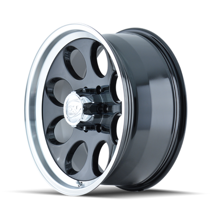 ION Wheels 171 Series 17x9 Black Machined Off-Road Wheel with 5x139.7 Bolt Pattern