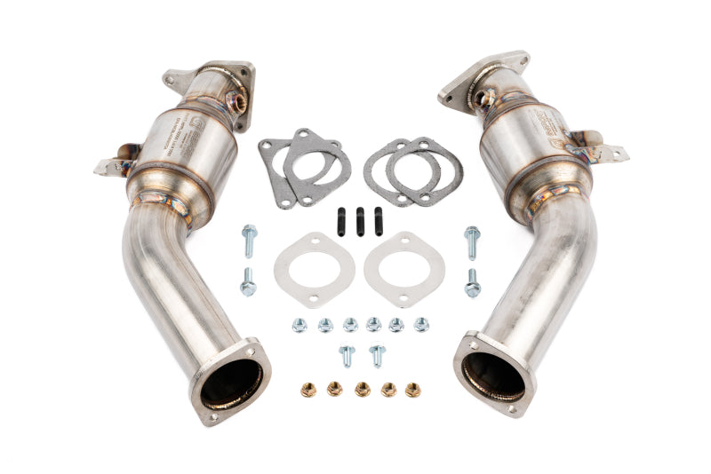 AMS Performance VR30DDTT Street Lower Downpipes with GESI Catalytic Converter
