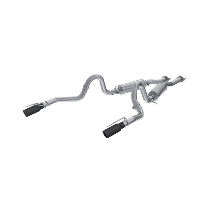 MBRP Armor Lite Series Cat Back Exhaust System for 1999-2004 Ford Mustang GT with 2.5-inch Dual Split Rear Exit and Black Tips