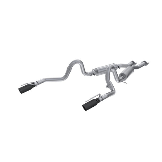 MBRP Armor Lite Series Cat Back Exhaust System for 1999-2004 Ford Mustang GT with 2.5-inch Dual Split Rear Exit and Black Tips