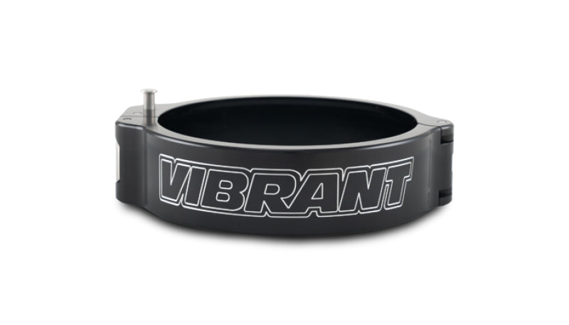 Vibrant 3.50-inch OD Aluminum HD Clamp with Pinless Safety Lock Mechanism - Anodized Black (Part 32537)
