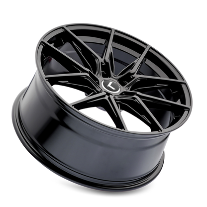 Kraze KR196 Evolve 20x9 Gloss Black Wheel with 5x114.3 Bolt Pattern and +35mm Offset