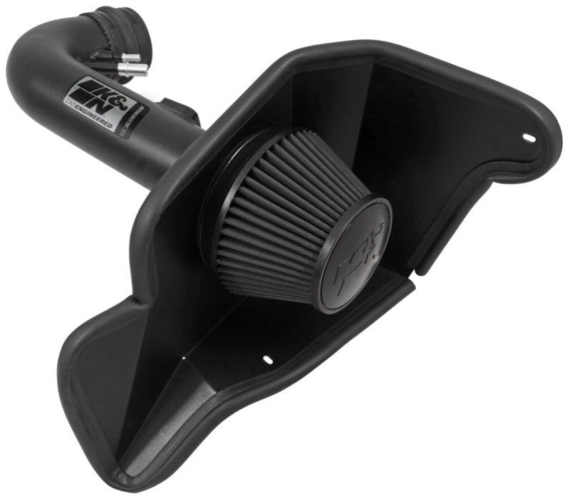 K&N Engineering 71-3535 Black Performance Cold Air Intake Kit for 2015-2017 Ford Mustang GT 5.0L V8