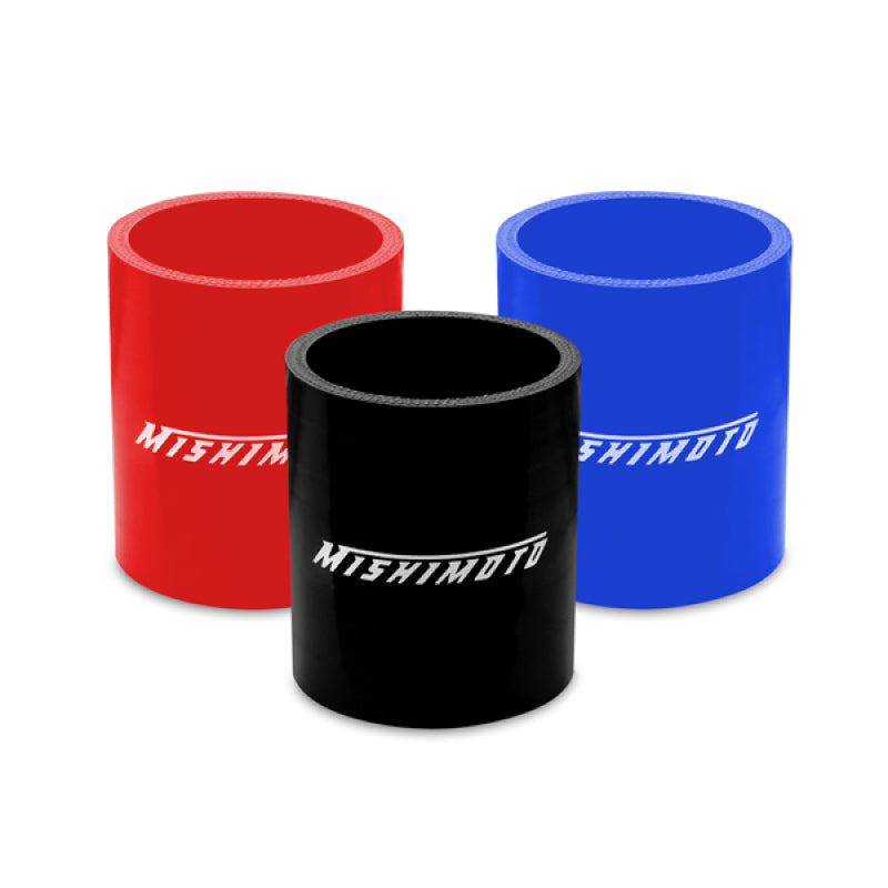 Mishimoto 2.25 Inch Black Silicone Straight Coupler - Durable Automotive Hose Connector