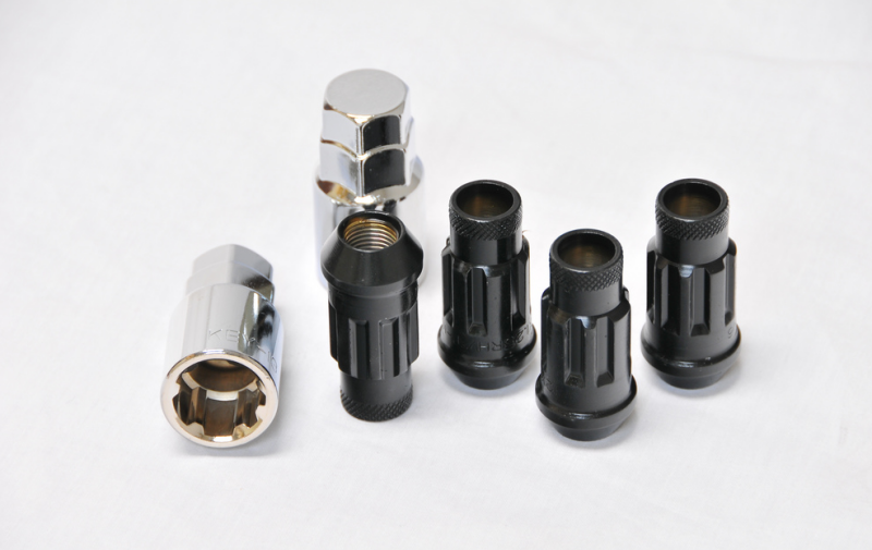 Wheel Mate Monster Open End Lug Nut Set of 4 - Black 1/2 inch, Part #33005B