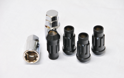 Wheel Mate Monster Open End Lug Nut Set of 4 - Black 1/2 inch, Part #33005B