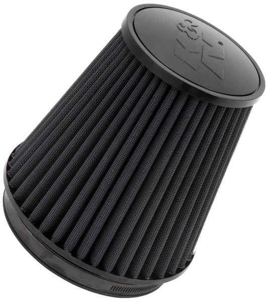 K&N Engineering RU-3101HBK Black Universal Rubber Round Tapered Air Filter - 6 inch Flange, 8 inch Height