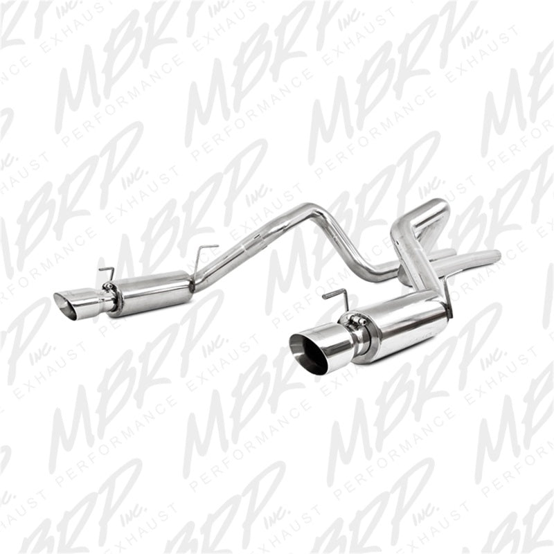 MBRP Armor Plus Series Dual Split Rear Race Exhaust System for Ford Mustang 2005-2010 with 4-inch Tips