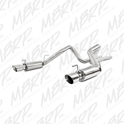 MBRP Armor Plus Series Dual Split Rear Race Exhaust System for Ford Mustang 2005-2010 with 4-inch Tips