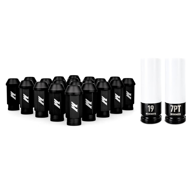 Mishimoto Aluminum Locking Lug Nuts M12x1.5 – 20-Piece Set in Black