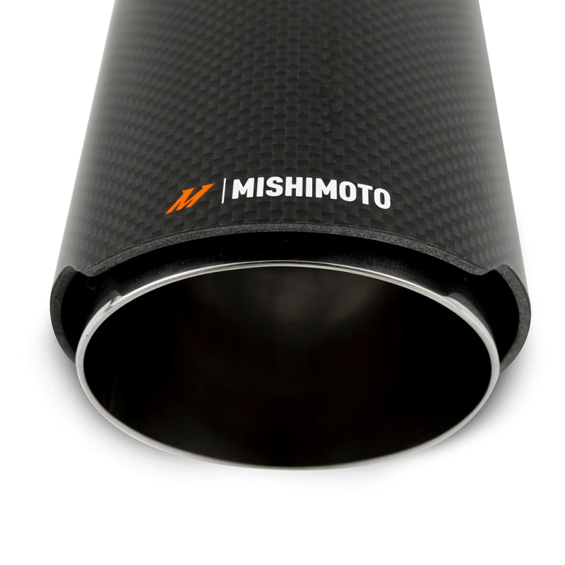 Mishimoto Carbon Fiber Muffler Tip 3-Inch Inlet, 4-Inch Outlet with Polished Finish