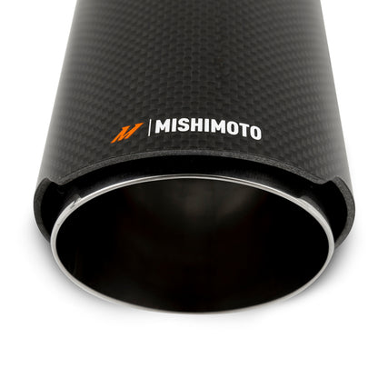 Mishimoto Carbon Fiber Muffler Tip 3-Inch Inlet, 4-Inch Outlet with Polished Finish