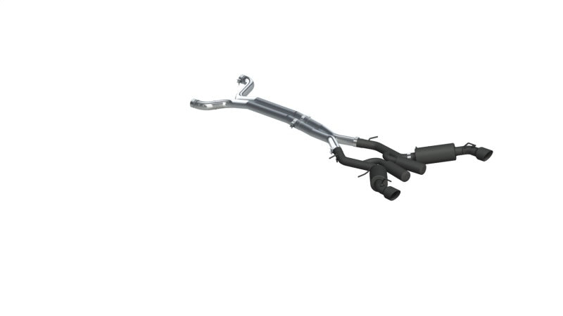 MBRP Armor BLK Series 16-24 Chevrolet Camaro SS Dual Cat Back Exhaust System with Black Tips