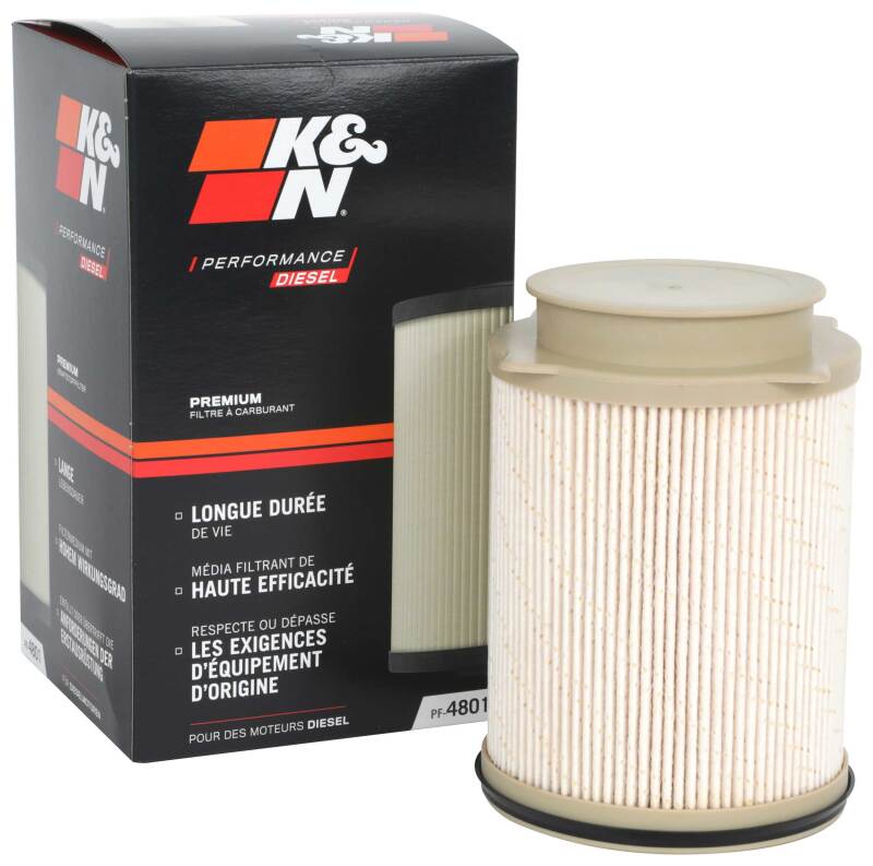 K&N Engineering PF-4801 Performance Cartridge Fuel Filter for Dodge RAM 6.7L Diesel