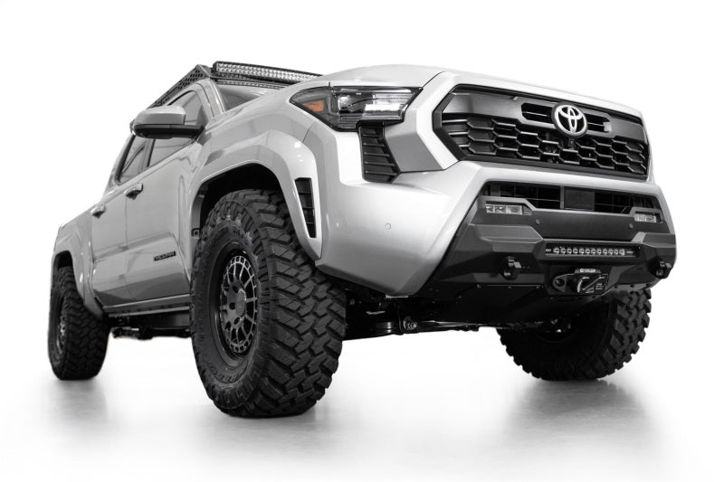 Addictive Desert Designs 2024 Toyota Tacoma Stealth Center Mount Winch Front Bumper with Light Bar Mount