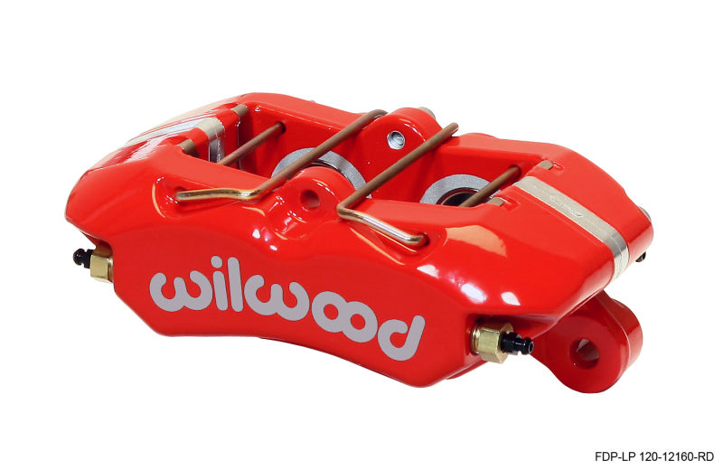 Wilwood Forged DynaPro Low Profile Lug Mount Caliper – Red with 1.12in Pistons and .81in Disc for Performance and Show