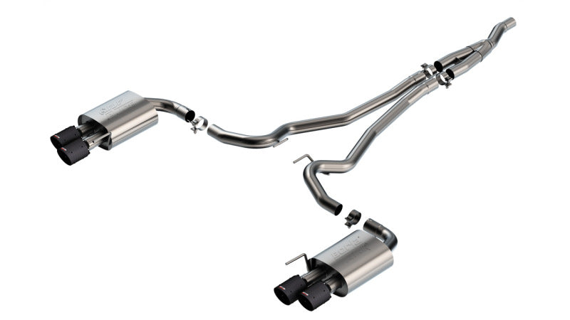 Borla 2024 Ford Mustang 2.3L EcoBoost ATAK Cat-Back Exhaust System with Quad Tips - Non-Active Exhaust