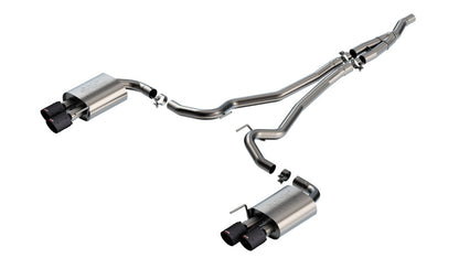 Borla 2024 Ford Mustang 2.3L EcoBoost ATAK Cat-Back Exhaust System with Quad Tips - Non-Active Exhaust