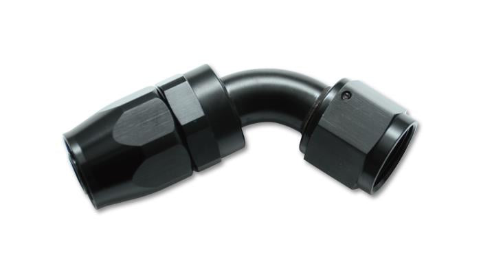 Vibrant 21604 -4AN 60 Degree Elbow Hose End Fitting for Automotive, Black Hard Anodized Finish