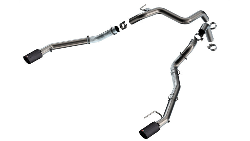 Borla 24-25 Ford Ranger Raptor 2.75-inch Tail Pipe Kit with Carbon Fiber Black Anodized Tips – Part Number 60743CFBA