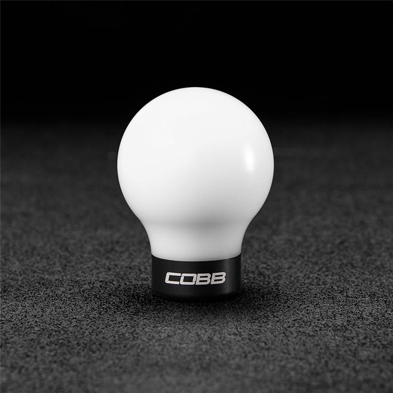 Cobb 252350-W-BK White with Black Base Shift Knob for Mitsubishi Lancer 2005-2012