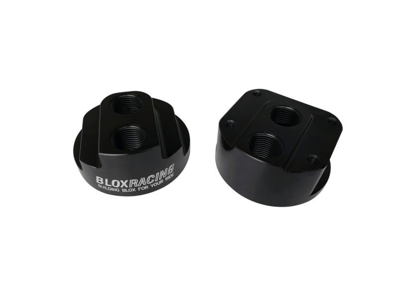 BLOX Racing Remote Oil Filter Relocation Kit - Black for Automotive Applications