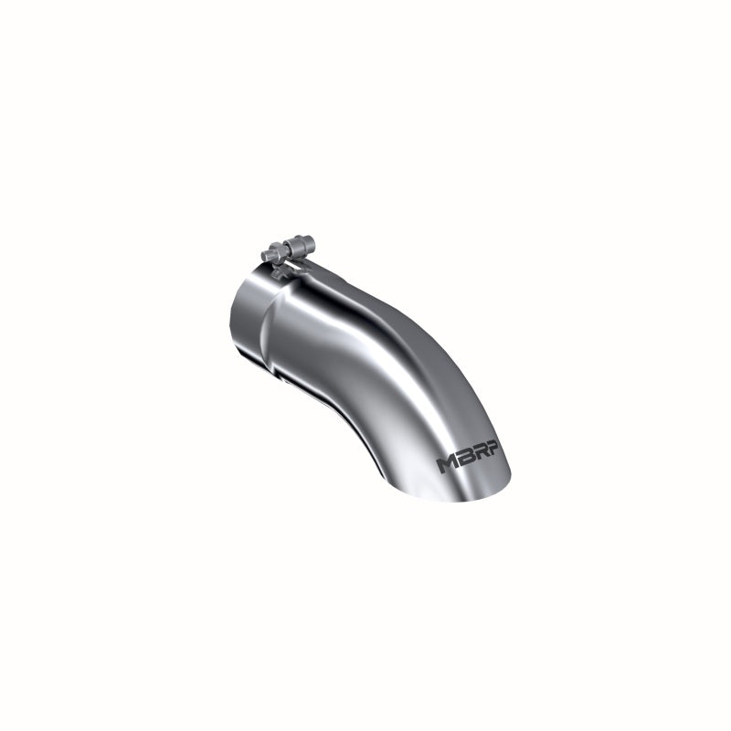 MBRP Universal Exhaust Tip 4-inch Diameter, Turn Down Style - Polished T304 Stainless Steel