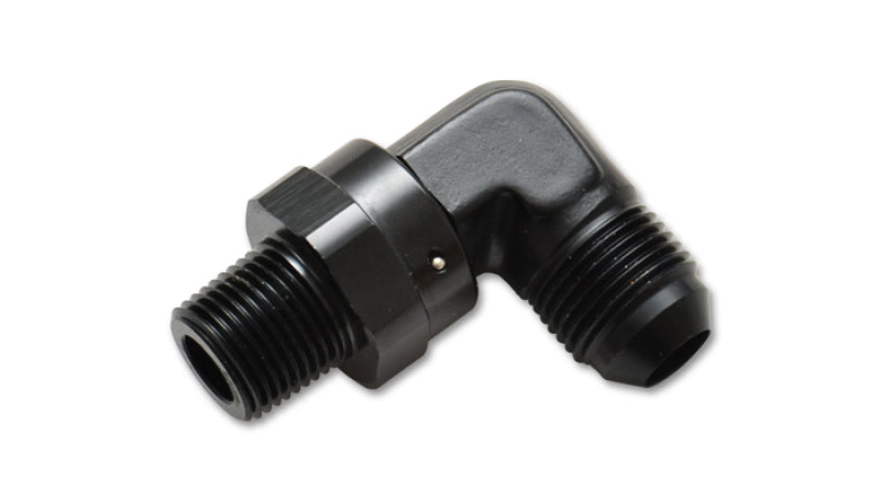 Vibrant -8AN to 1/2 Inch NPT Male Swivel 90 Degree Adapter Fitting