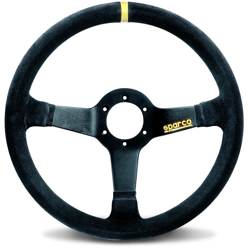 Sparco 015R345MSN Black Suede Steering Wheel – Performance Automotive Accessory