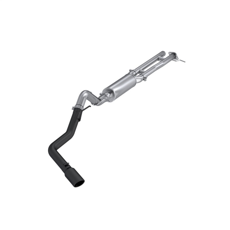 MBRP Armor BLK Series 2024+ Ford Ranger 2.7L 2.5-Inch to 3-Inch Single Side Exit Cat Back Exhaust System with Black Coated Aluminized Steel and 4-Inch Tip