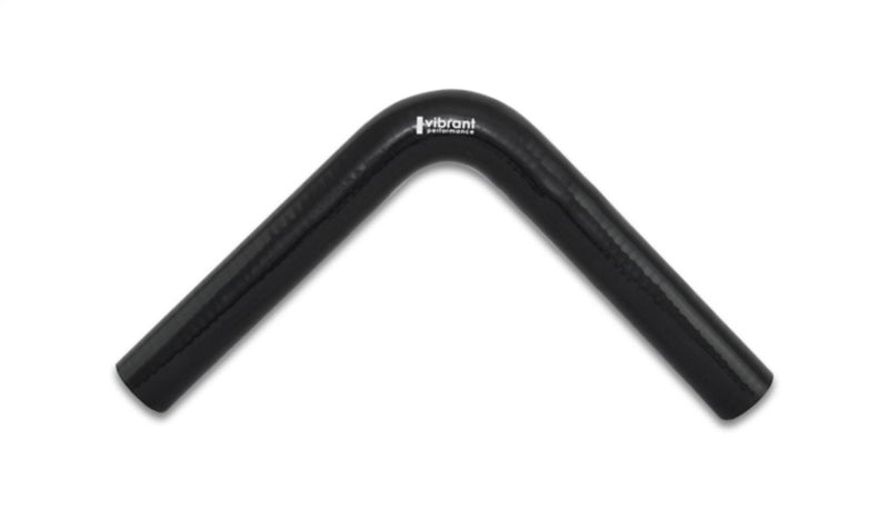 Vibrant 4 Ply Reinforced Silicone Elbow Connector – 1.25 inch ID x 8 inch Leg, 90 Degree Black