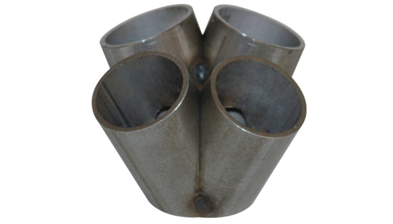 Vibrant 4 Into 1 Stainless Steel Turbo Manifold Merge Collector for T3 T4 - 3-inch Height, 1.875-inch Pipe OD