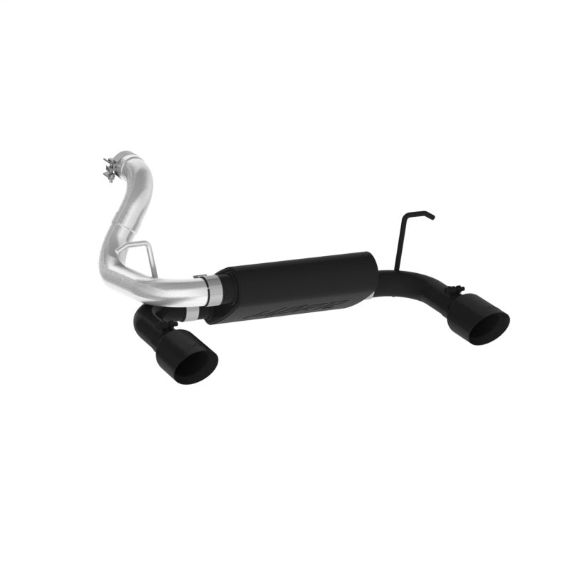MBRP Armor BLK Series Dual Rear Exit Axle Back Exhaust System for 2018-2019 Jeep Wrangler 3.6L V6
