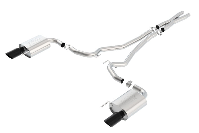 Borla Atak S Cat-Back Exhaust System for 2015-2017 Ford Mustang GT 5.0L V8 with Black Chrome Finish