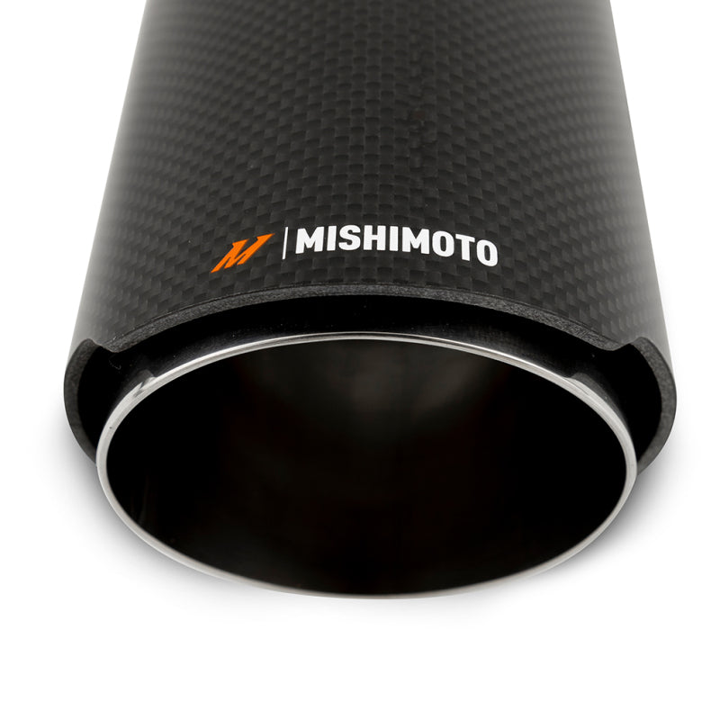 Mishimoto Carbon Fiber Muffler Tip 3-Inch Inlet, 4-Inch Outlet with Polished Finish