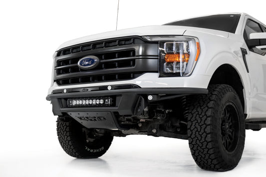 Addictive Desert Designs 21-23 Ford F-150 Pro Bolt-On Front Bumper with Light Mounts in Hammer Black
